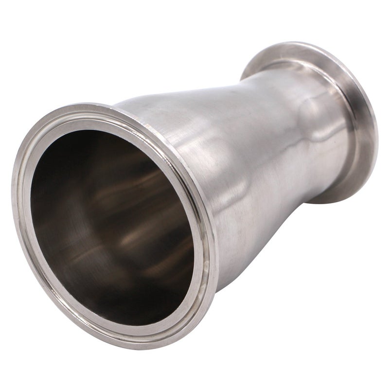 DERNORD Sanitary Fitting Reducer Fitting SUS304 Tri Clamp Ferrule Style 3" Tube OD to 2" Tube OD - Image 2